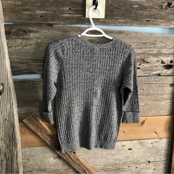 KAREN Scott Petites Size Large Grey Knit Sweater - Picture 4 of 5